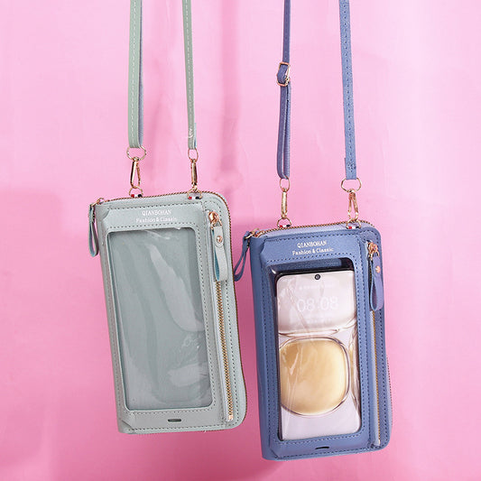 Transparent Touch Screen Mobile Phone Crossbody Bags