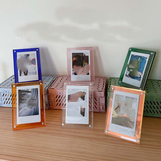 Photo Frame Acrylic Table With Transparent Laser