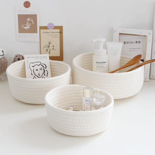 Hand-woven Cotton Storage Basket