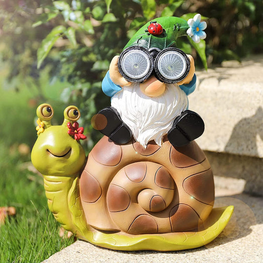 Resin Garden Gnome Snail Statue