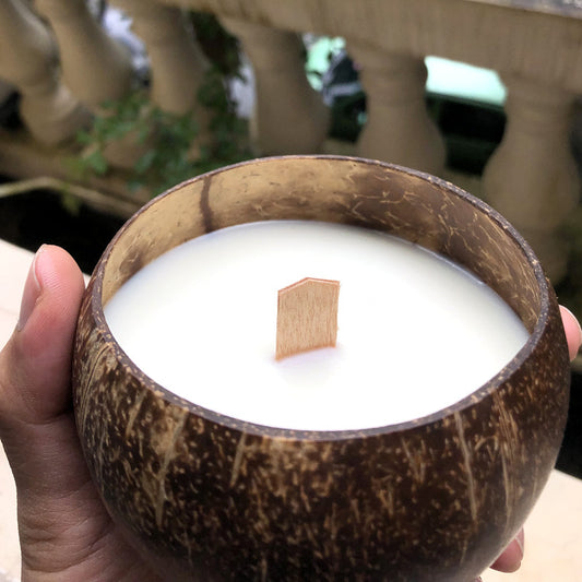 Handmade Coconut Shell Aromatherapy Candle Cup