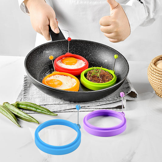 Silicone Omelette With Round Rusty Steel Handle