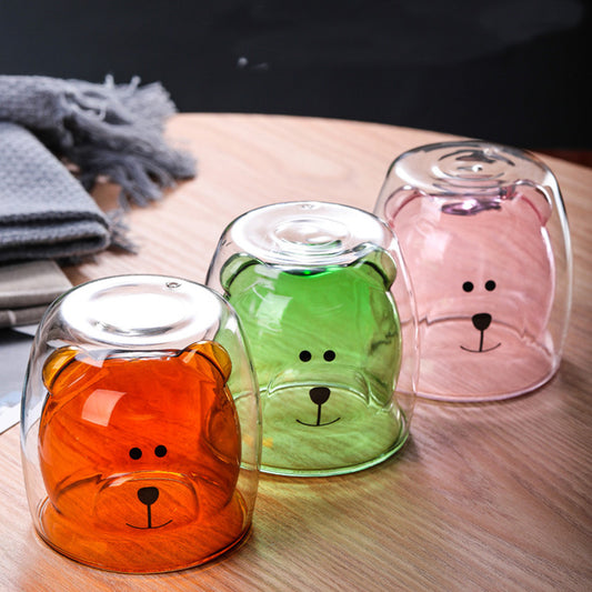 Double Layer Bear Glass