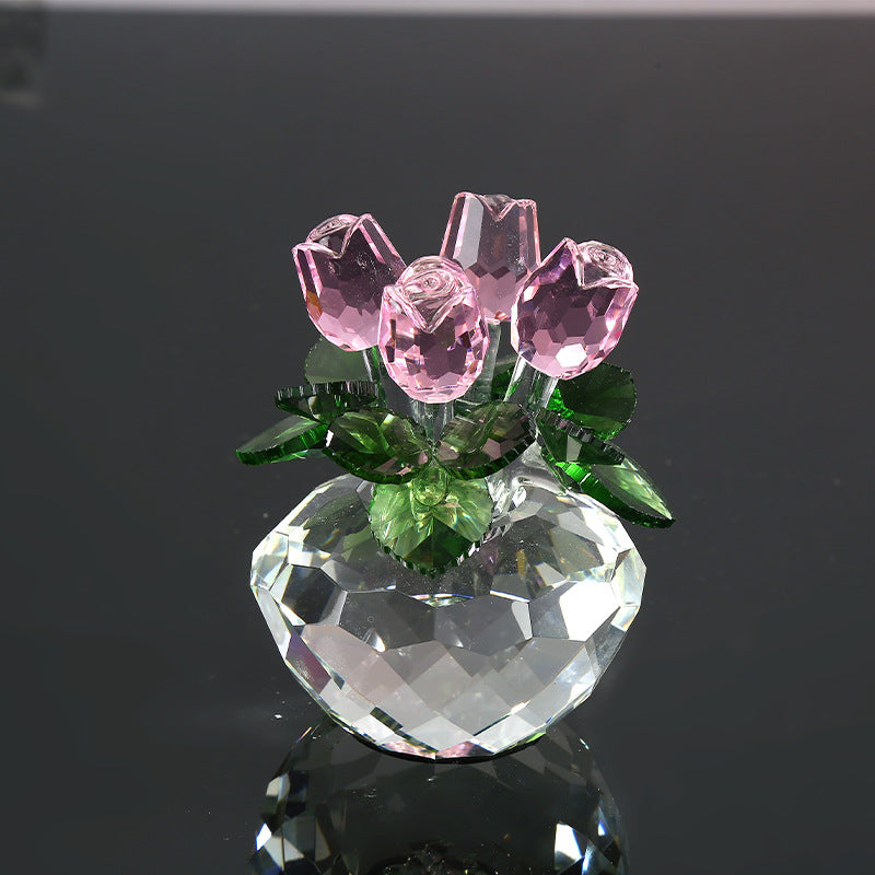 Crystal Rose Ornaments