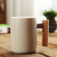 Ceramic Mug With Wooden Handle